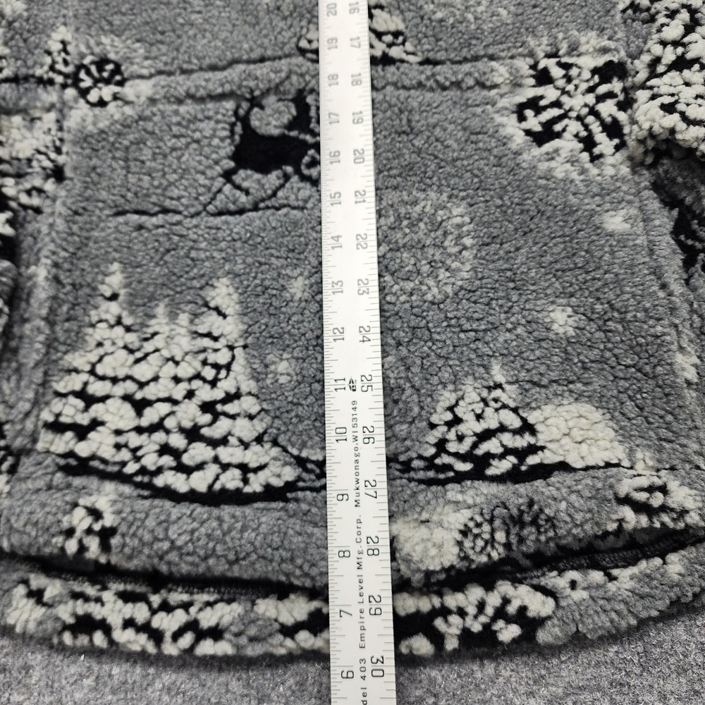 VINTAGE WOOLRICH Womens Large Full Zip Fleece Jacket Winter Print USA Made - Picture 2 of 6